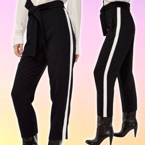 WILFRED Aritzia Jallade Pant Sz 2 Black White Side Stripes